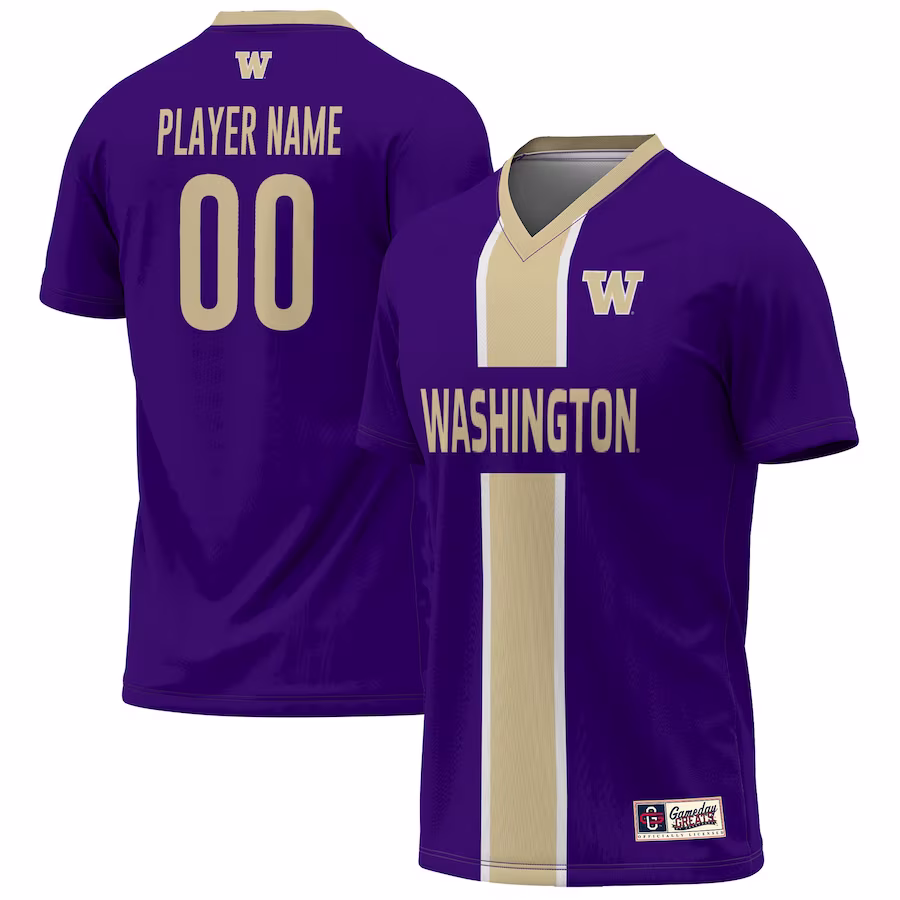 Washington Huskies GameDay Greats Unisex Pick-A-Player NIL Lightweight Soccer Jersey - Purple - Jersey