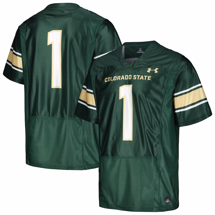 #1 Colorado State Rams Under Armour Replica Football Jersey - Green - Jersey