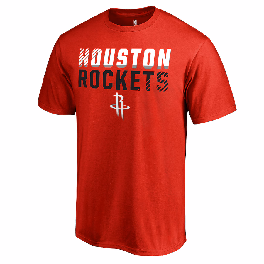 Men's Houston Rockets Red Fade Out T-Shirt - Jersey