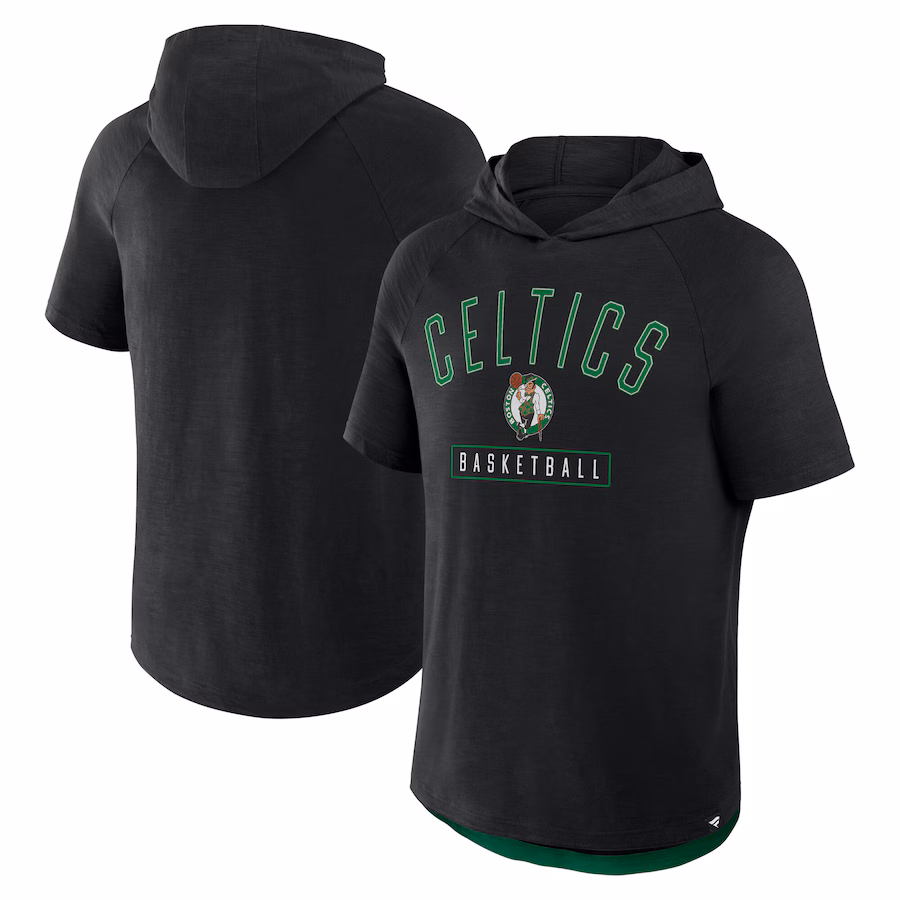 Men's Boston Celtics Fanatics Black Pass Legend Hooded T-Shirt - Jersey