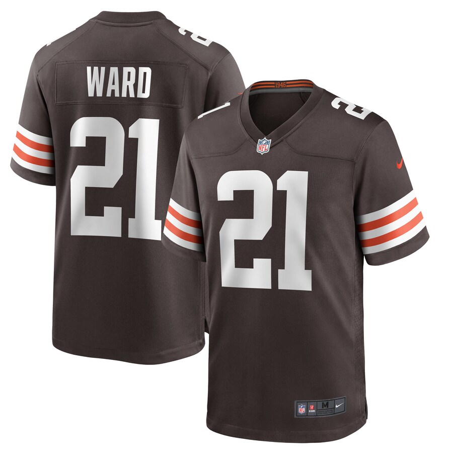 Men's Cleveland Browns Denzel Ward Nike Brown Player Game Jersey - Jersey