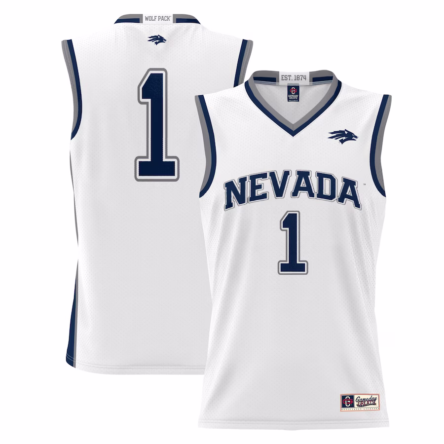 #1 Nevada Wolf Pack GameDay Greats Youth Lightweight Basketball Jersey - White - Jersey