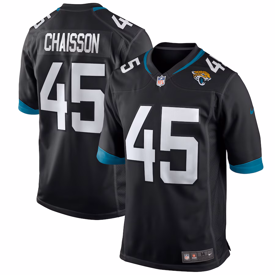 Men's Jacksonville Jaguars K'Lavon Chaisson Nike Black Game Jersey - Jersey