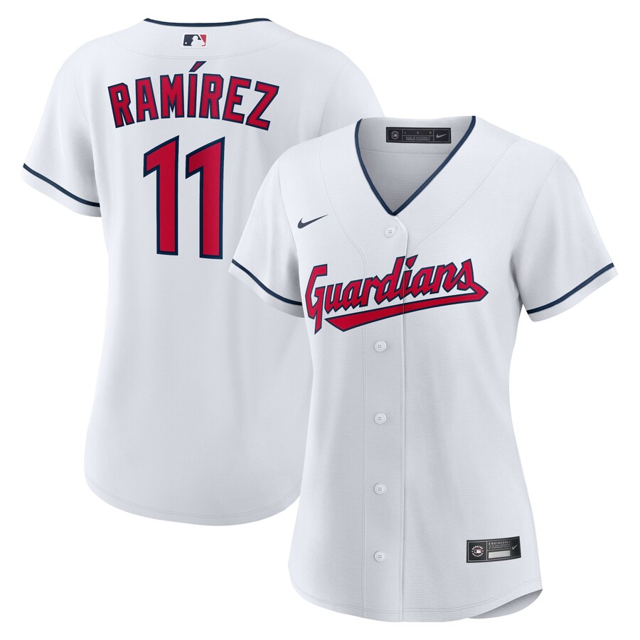 Women's Cleveland Guardians Jose Ramirez Nike White Home Replica Player Jersey - Jersey