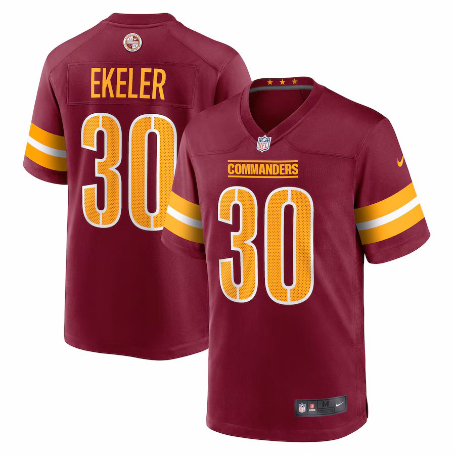 Men's Washington Commanders Austin Ekeler Nike Burgundy Game Jersey - Jersey