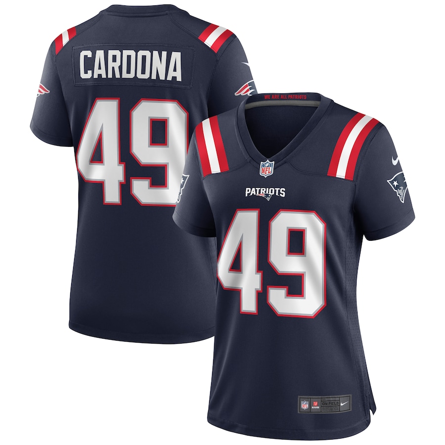 Women's New England Patriots Joe Cardona Nike Navy Game Jersey - Jersey