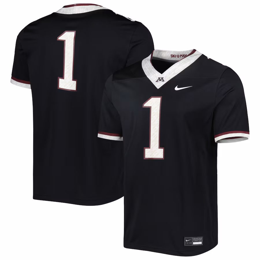 Men's Nike #1 Black Minnesota Golden Gophers Untouchable Football Jersey - Jersey
