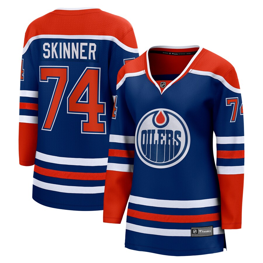 Women's Edmonton Oilers Stuart Skinner Fanatics Branded Royal Home Breakaway Player Jersey - Jersey