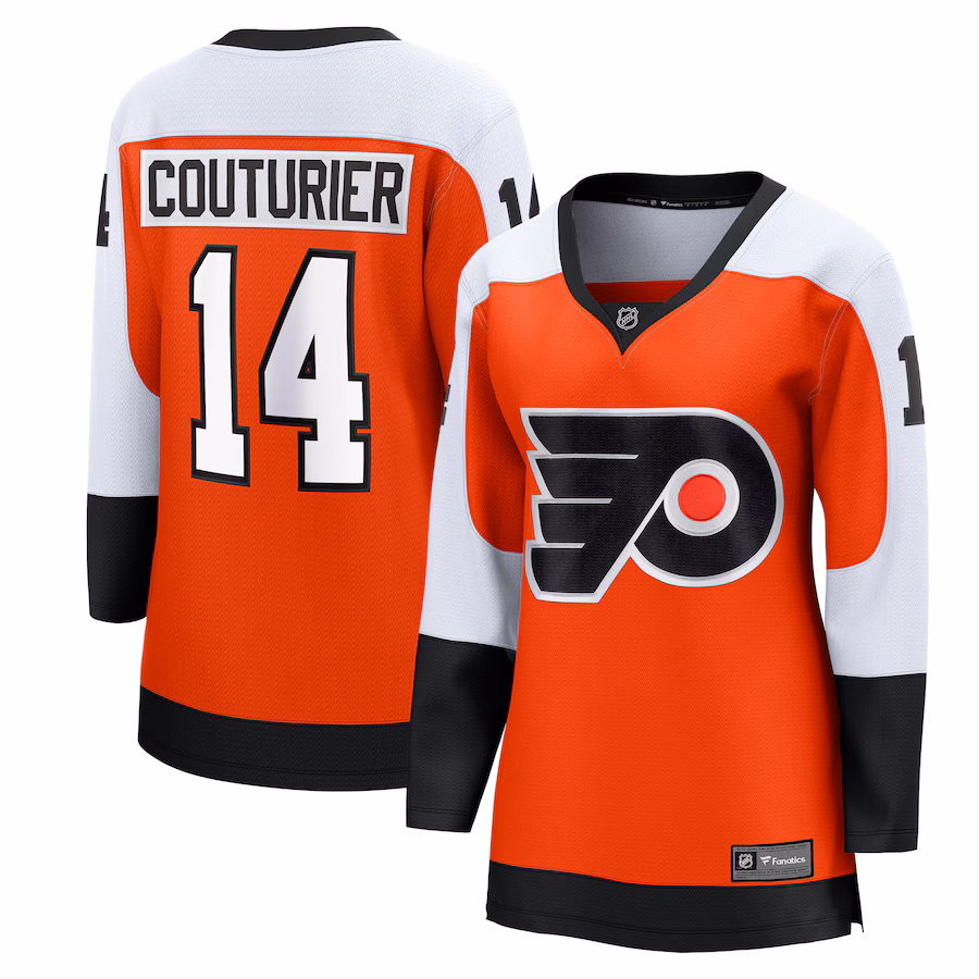 Women's Philadelphia Flyers Sean Couturier Fanatics Orange Home Breakaway Player Jersey - Jersey