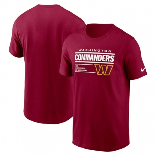 Men's Washington Commanders Burgundy Division Essential T Shirt - Jersey