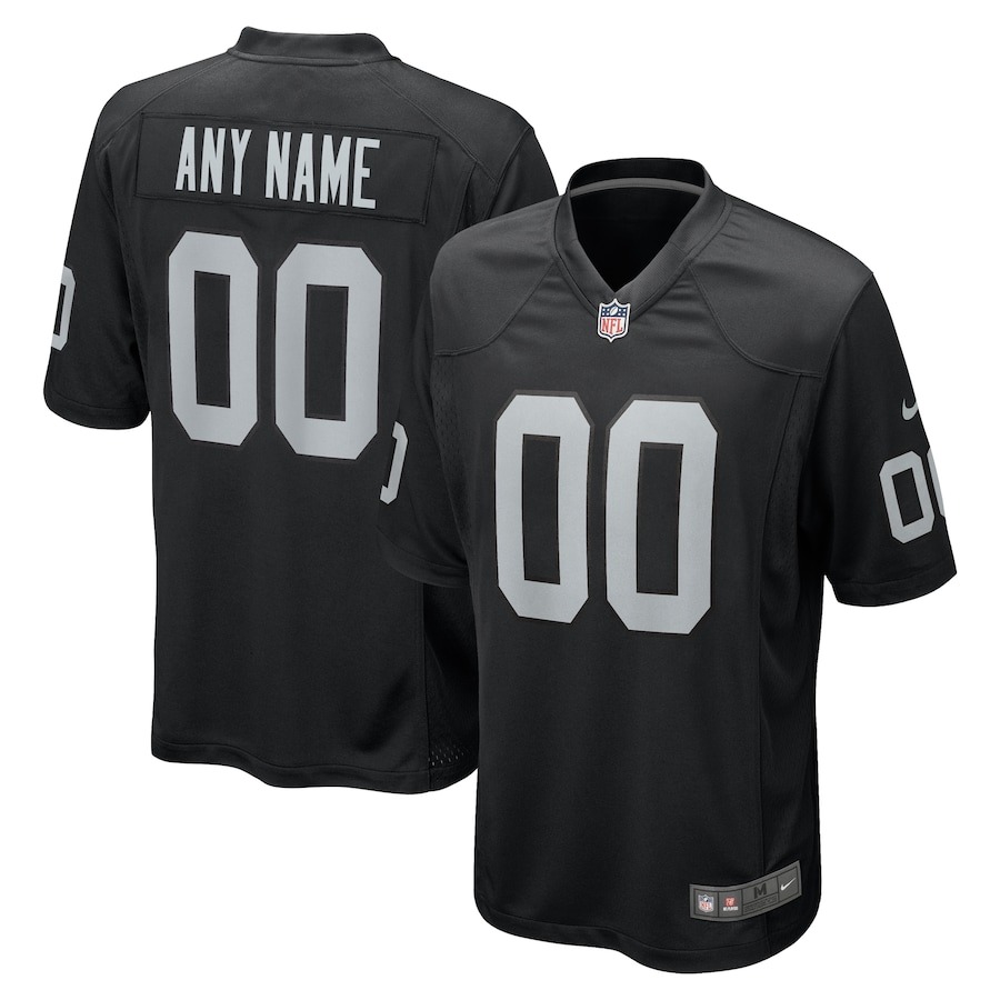 Men's Las Vegas Raiders Nike Black Custom Game Jersey - Jersey
