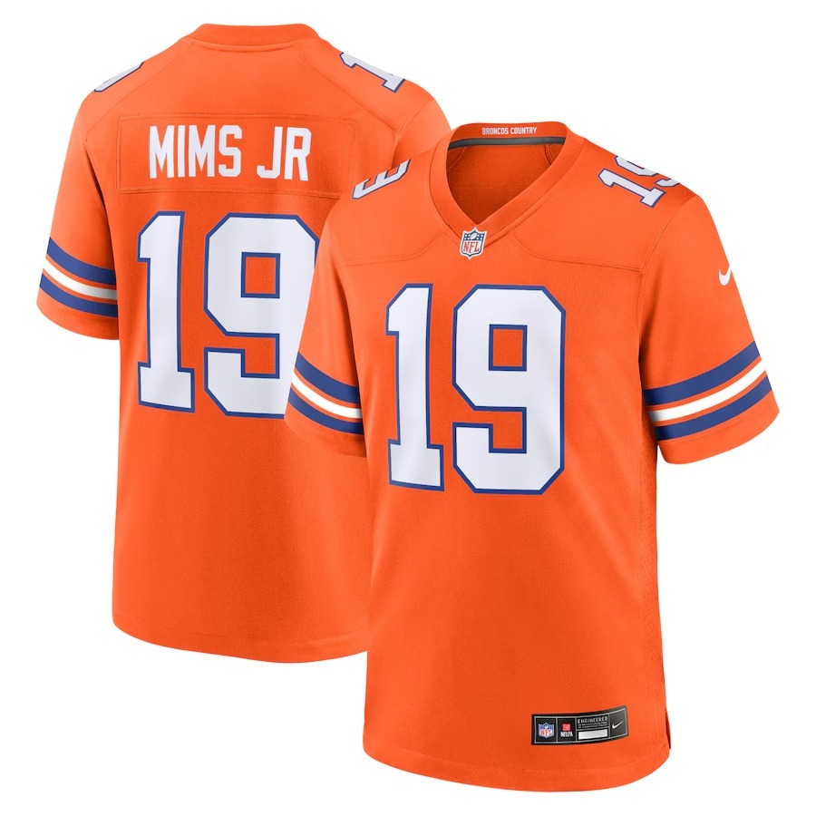 Men's Denver Broncos Marvin Mims Jr Nike Orange Mile High Collection 1977 Throwback Player Game Jersey - Jersey