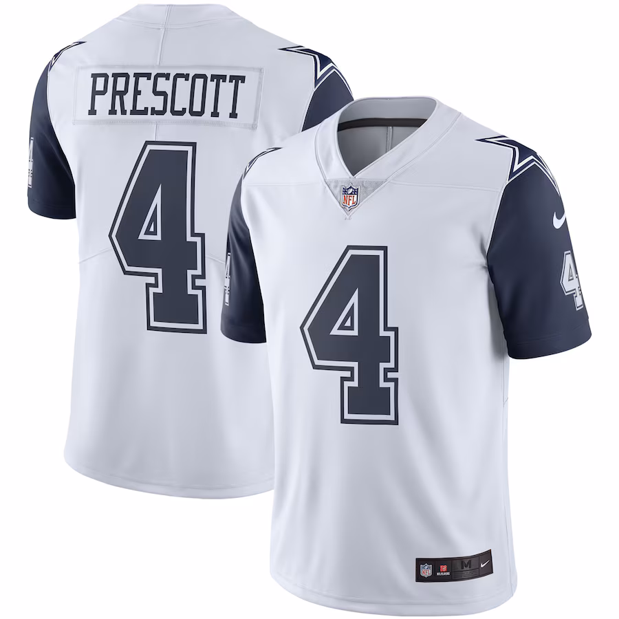 Men's Dallas Cowboys Dak Prescott White Nike Color Rush Vapor Limited Jersey - Jersey