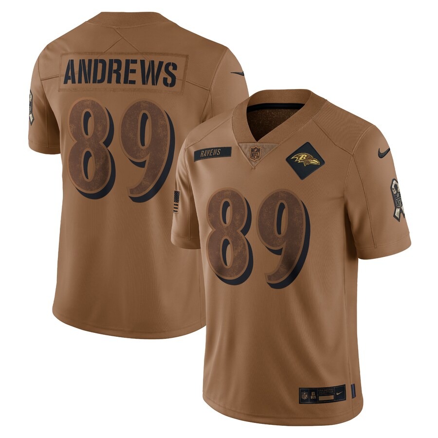 Men's Baltimore Ravens Mark Andrews Nike Brown 2023 Salute To Service Limited Jersey - Jersey