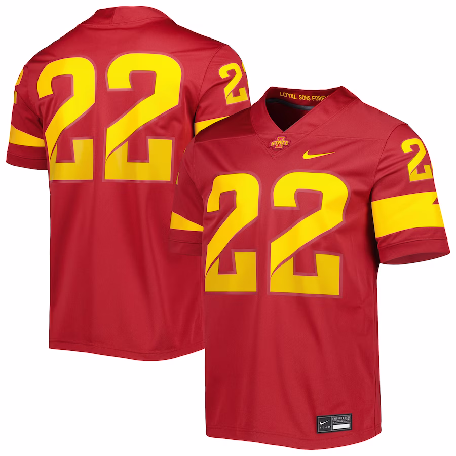 #22 Iowa State Cyclones Nike Untouchable Football Jersey - Cardinal - Jersey