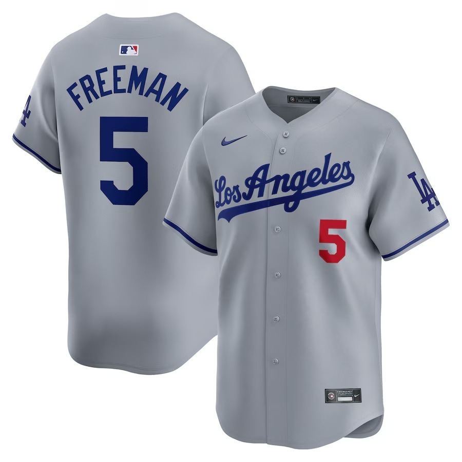Men's Los Angeles Dodgers Freddie Freeman Nike Gray Away Limited Player Jersey - Jersey