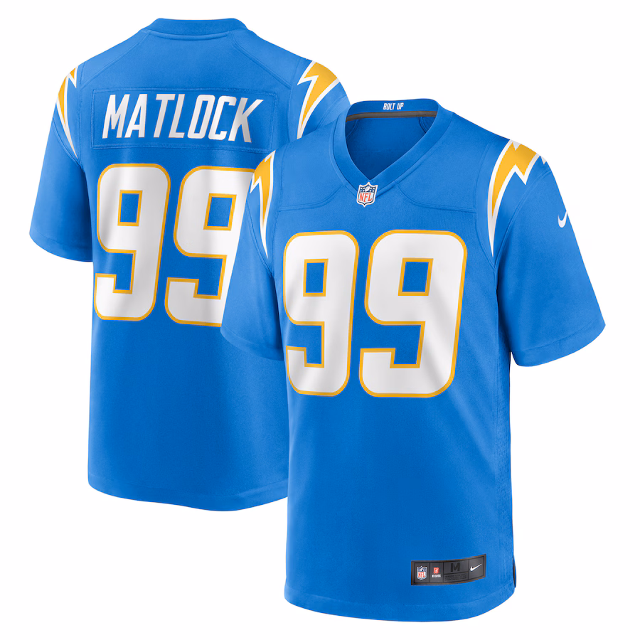 Men's Los Angeles Chargers Scott Matlock Nike Powder Blue Team Game Jersey - Jersey