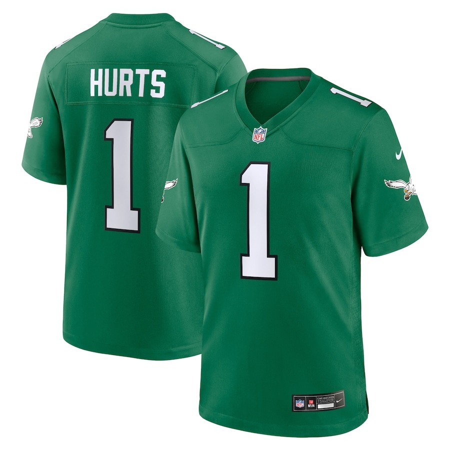 Men's Philadelphia Eagles Jalen Hurts Nike Kelly Green Alternate Game Player Jersey - Jersey
