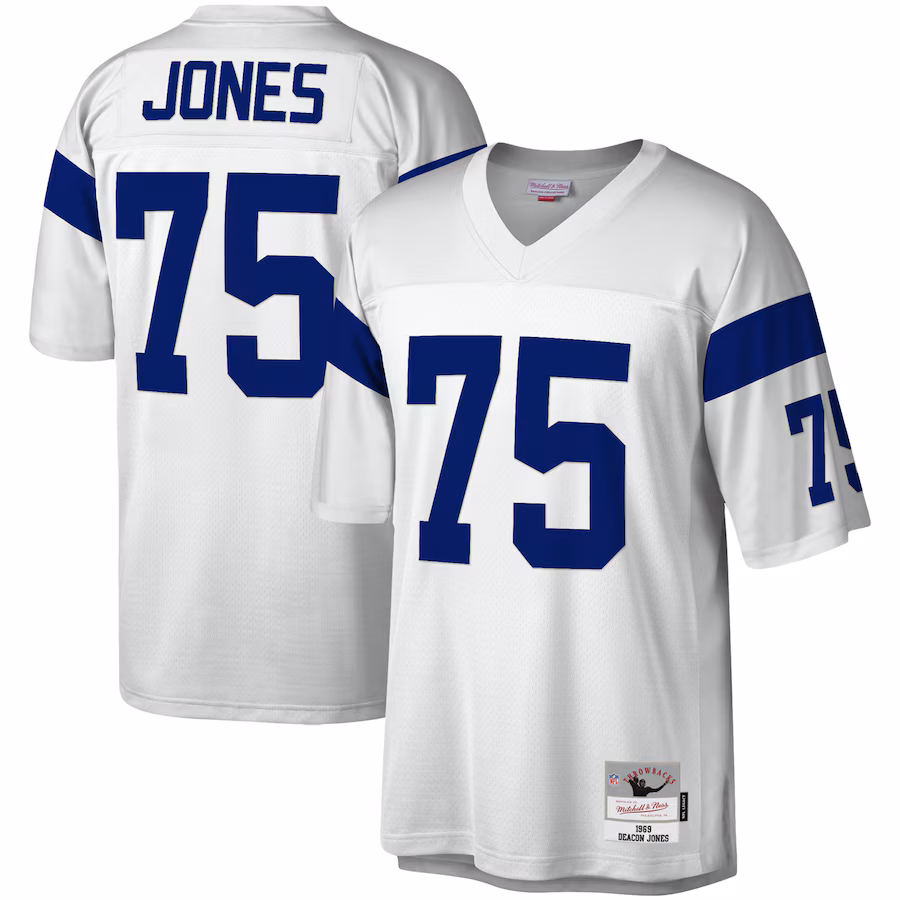 Men's Los Angeles Rams Deacon Jones Mitchell & Ness White Legacy Replica Jersey - Jersey