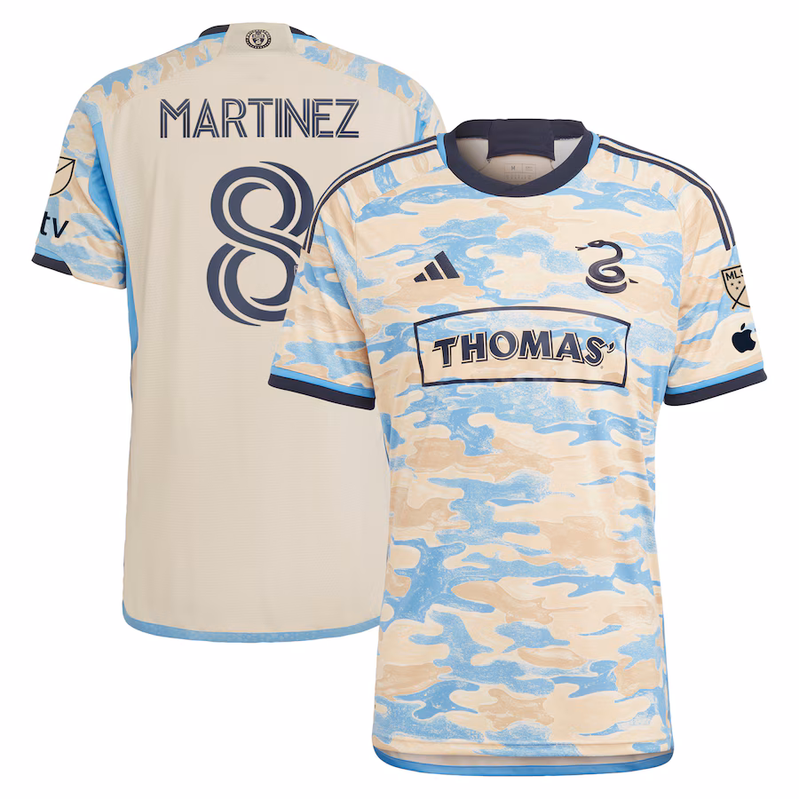 Men's Philadelphia Union Jose Martinez adidas Tan 2023 For Philly Authentic Jersey - Jersey