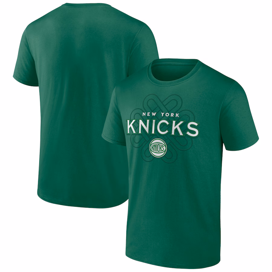 Men's New York Knicks Green Celtic Knot T-Shirt - Jersey