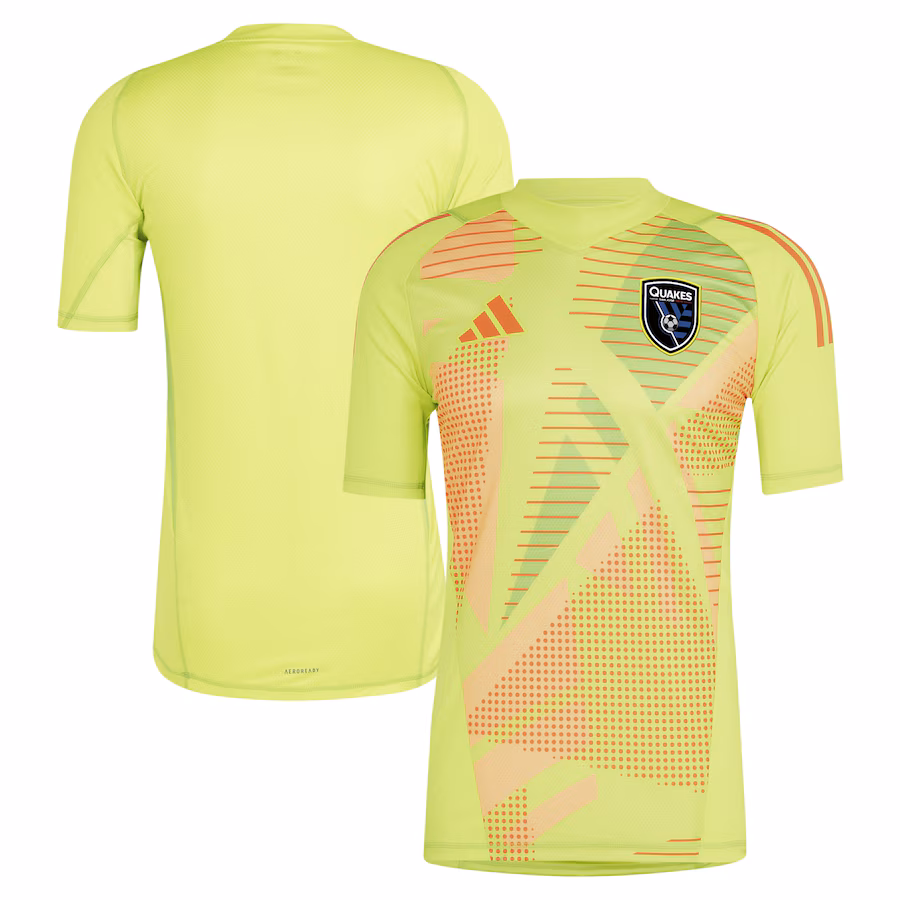 Men's San Jose Earthquakes adidas Yellow 2024 Goalkeeper Jersey - Jersey