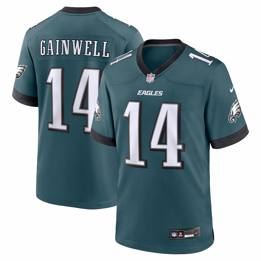Men's Philadelphia Eagles Kenneth Gainwell Nike Midnight Green Team Game Jersey - Jersey