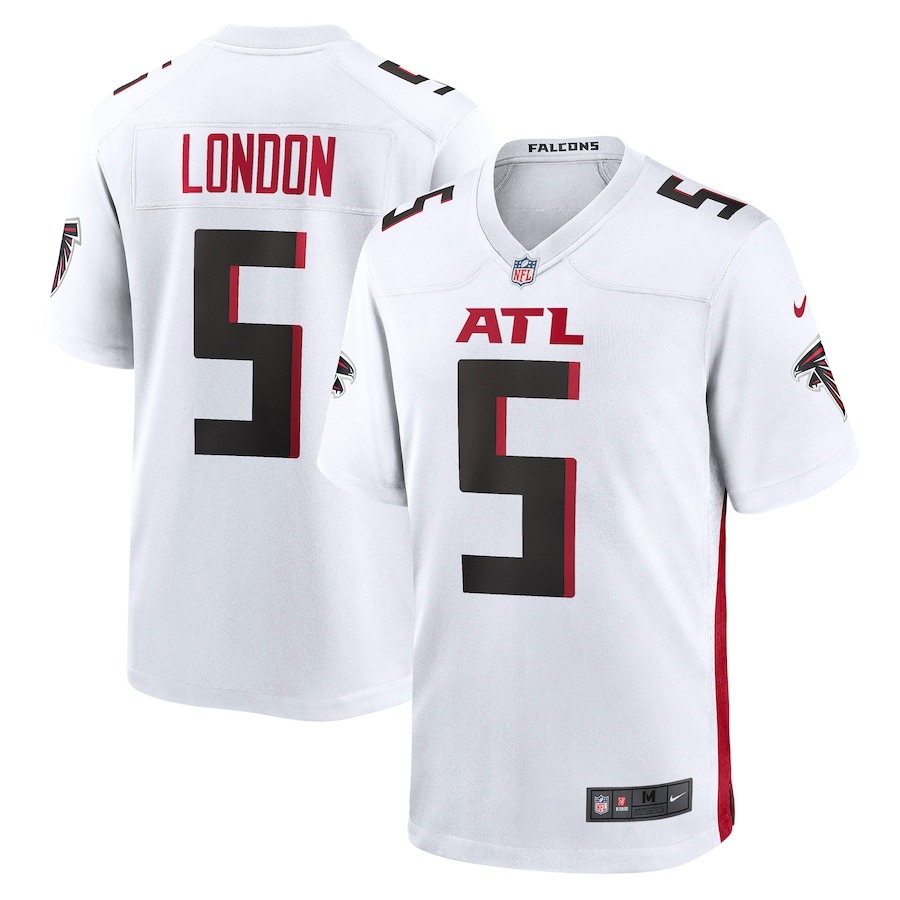 Men's Atlanta Falcons Drake London Nike White Away Game Player Jersey - Jersey