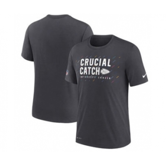 Men's Kansas City Chiefs Charcoal 2021 Crucial Catch Performance T-Shirt - Jersey