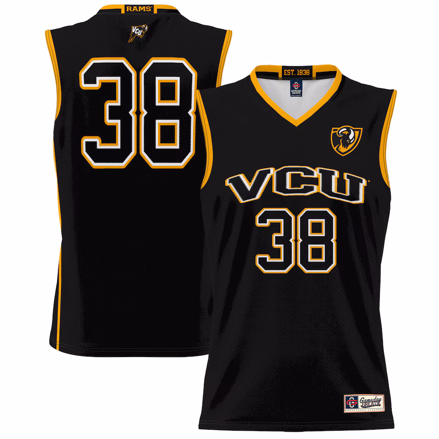 #38 VCU Rams GameDay Greats Youth Lightweight Basketball Jersey - Black - Jersey