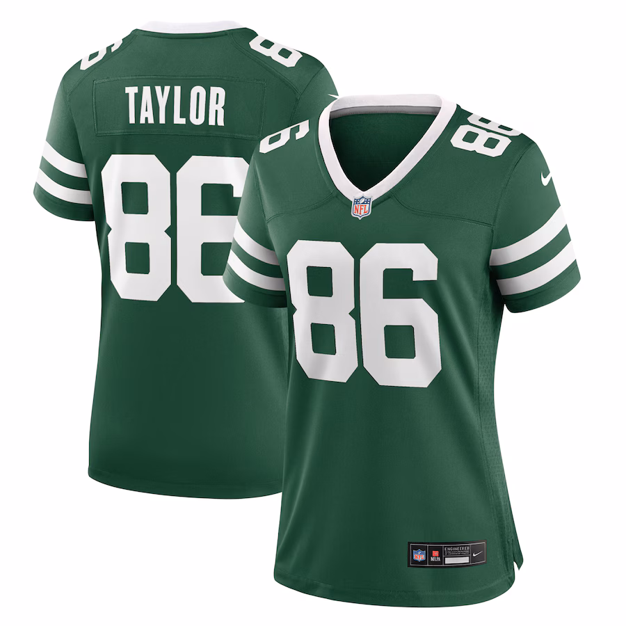 Women's New York Jets Malik Taylor Nike Legacy Green Team Game Jersey - Jersey