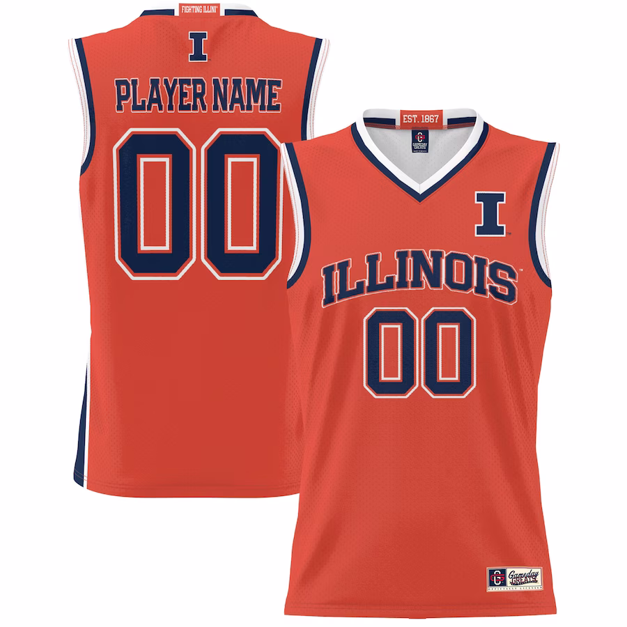 Illinois Fighting Illini GameDay Greats Unisex  Lightweight NIL Pick-A-Player Basketball Jersey - Orange - Jersey