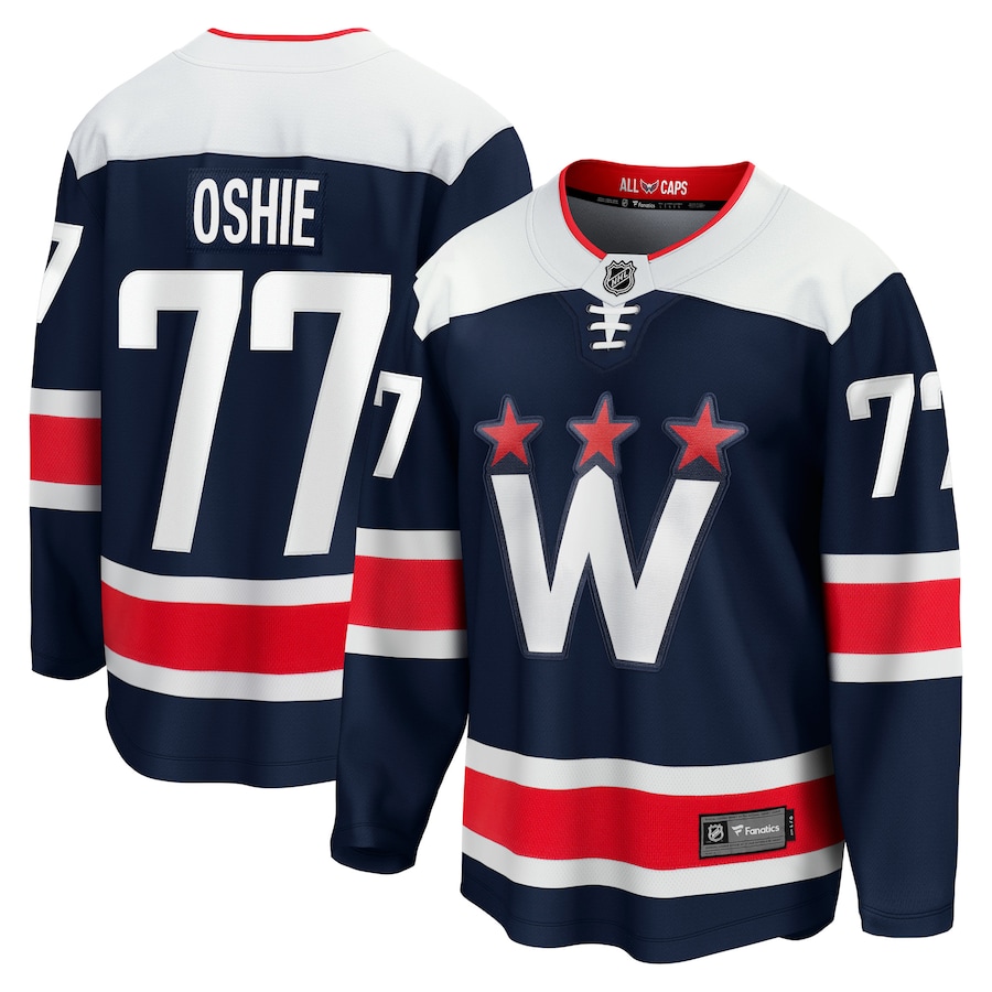 Men's Washington Capitals TJ Oshie Fanatics Navy Alternate Premier Breakaway Player Jersey - Jersey