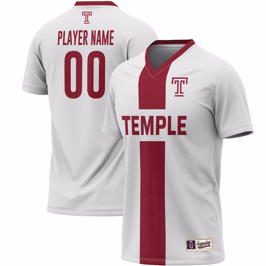 Temple Owls GameDay Greats NIL Pick-A-Player Lightweight Soccer Jersey - White - Jersey
