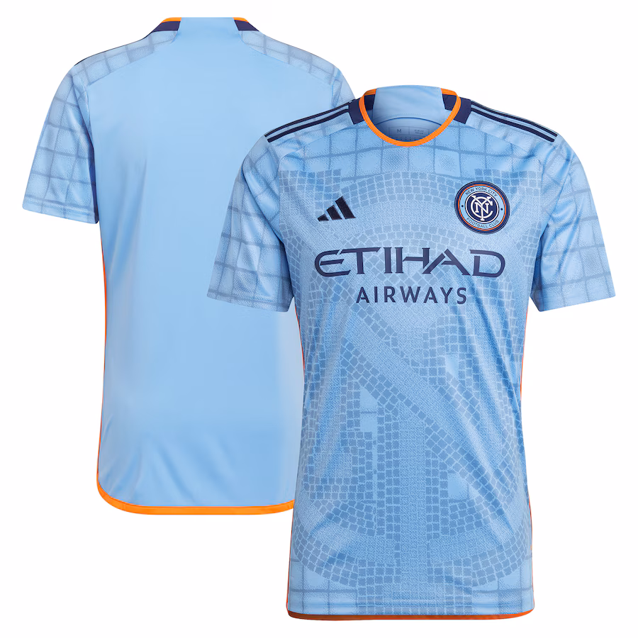 Men's New York City FC adidas Light Blue 2023 The Interboro Kit Replica Jersey - Jersey