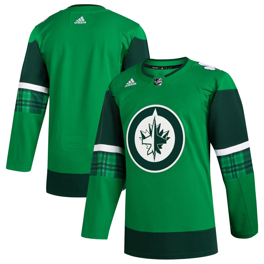 Men's Winnipeg Jets  adidas Kelly Green 2023 St. Patrick's Day Primegreen Authentic Jersey - Jersey