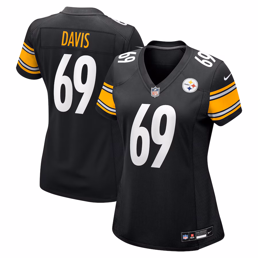Women's Pittsburgh Steelers Domenique Davis Nike Black Game Jersey - Jersey