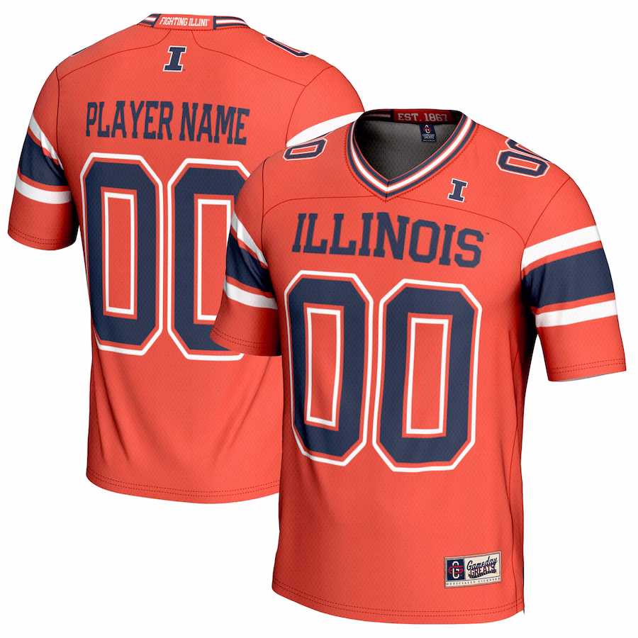 Illinois Fighting Illini GameDay Greats Youth NIL Pick-A-Player Football Jersey - Orange - Jersey