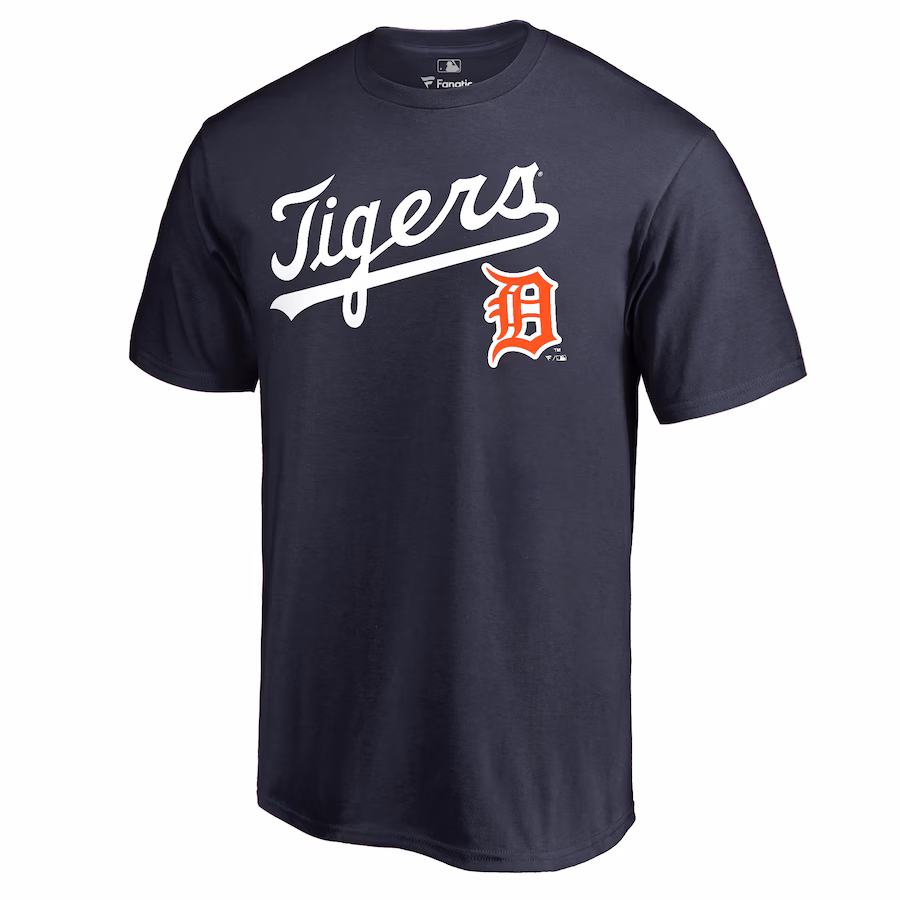 Men's Detroit Tigers Navy Cooperstown Collection Wahconah T-Shirt - Jersey