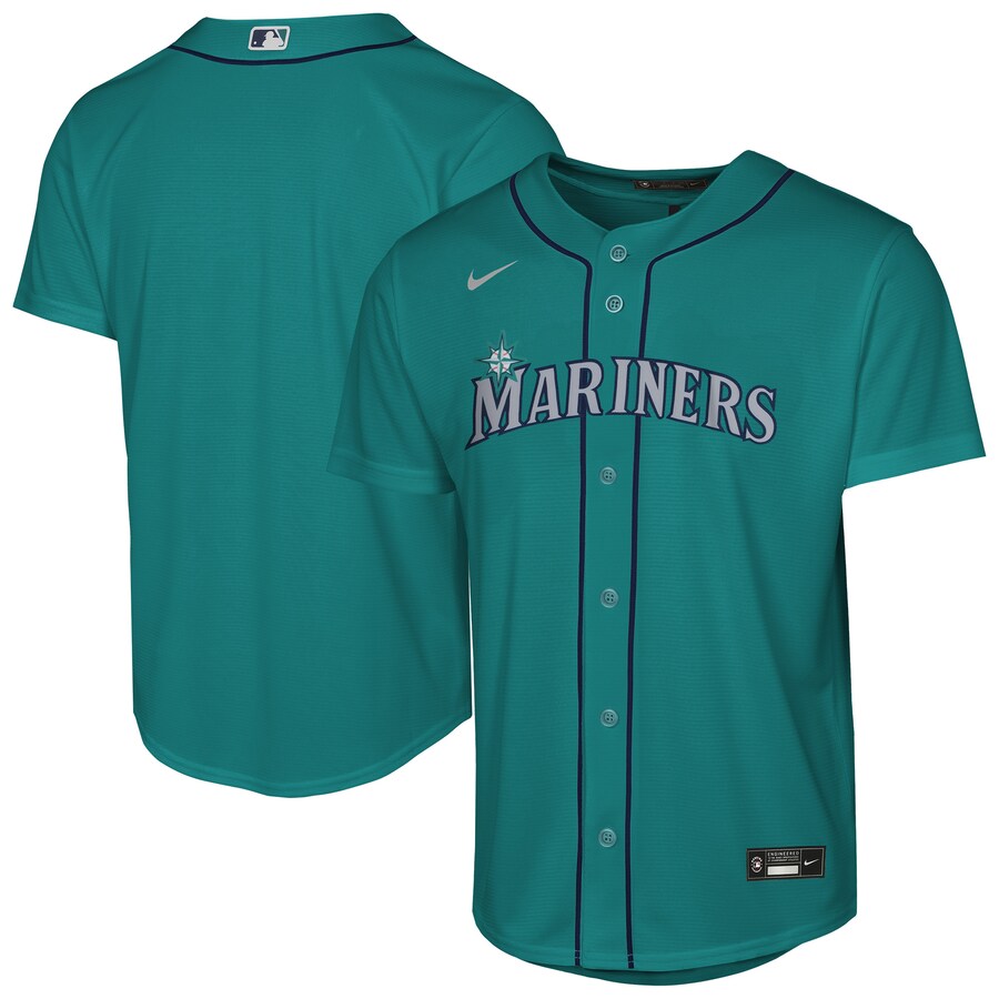 Youth Seattle Mariners Nike Aqua Alternate Replica Jersey - Jersey