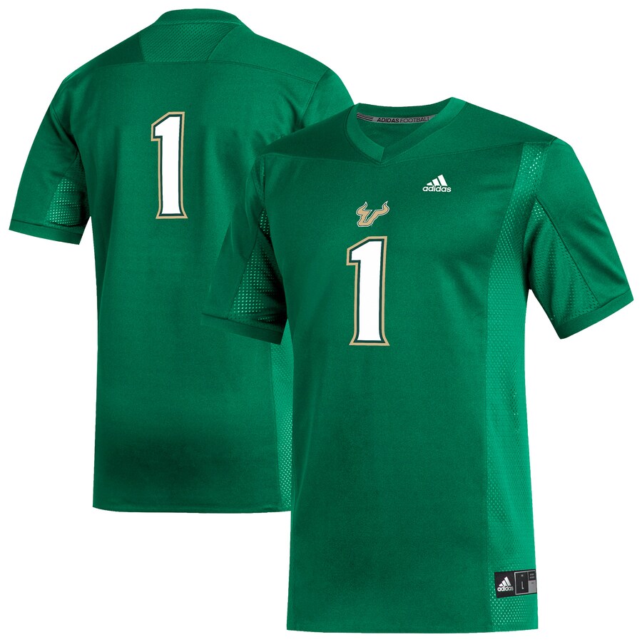 Men's adidas #1 Green South Florida Bulls Replica Football Jersey - Jersey