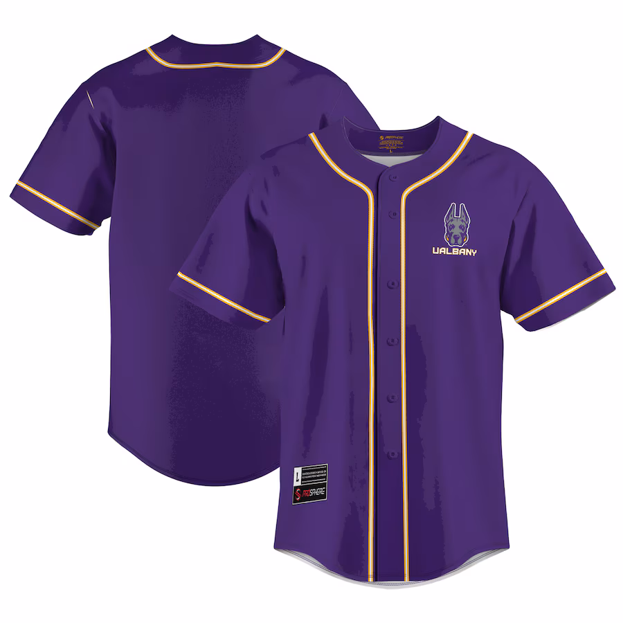 Youth GameDay Greats Purple UAlbany Great Danes Lightweight Baseball Jersey - Jersey