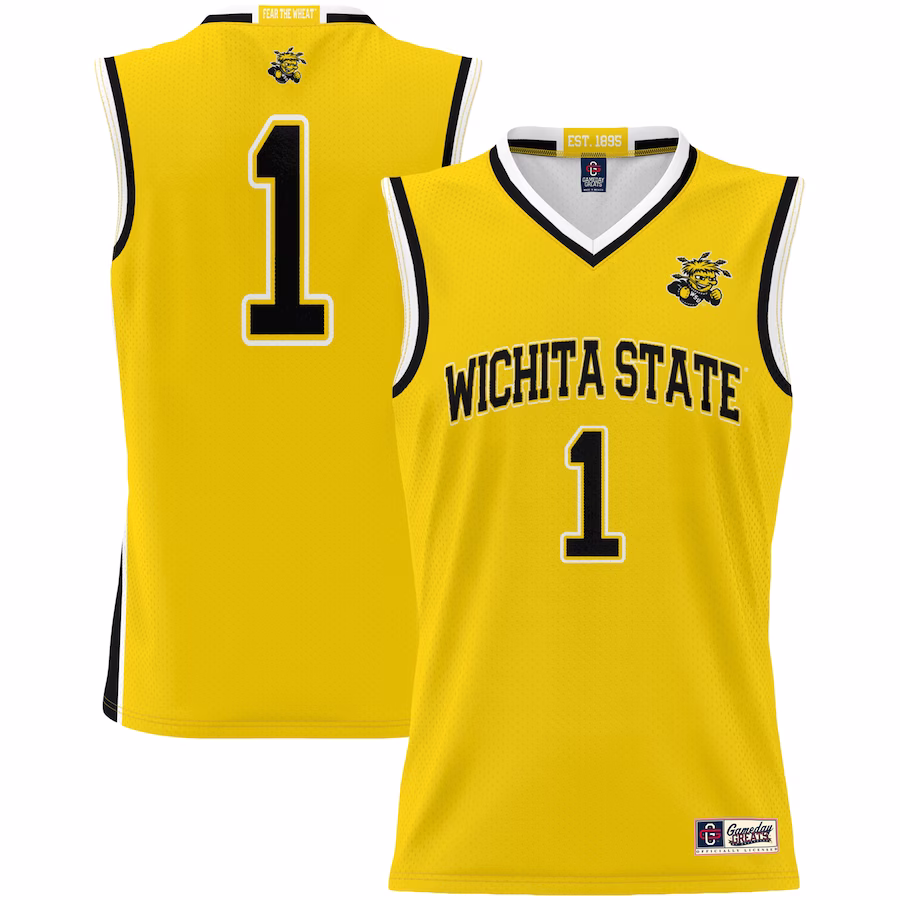 Wichita State Shockers GameDay Greats Unisex  #1 Basketball Jersey -  Yellow - Jersey