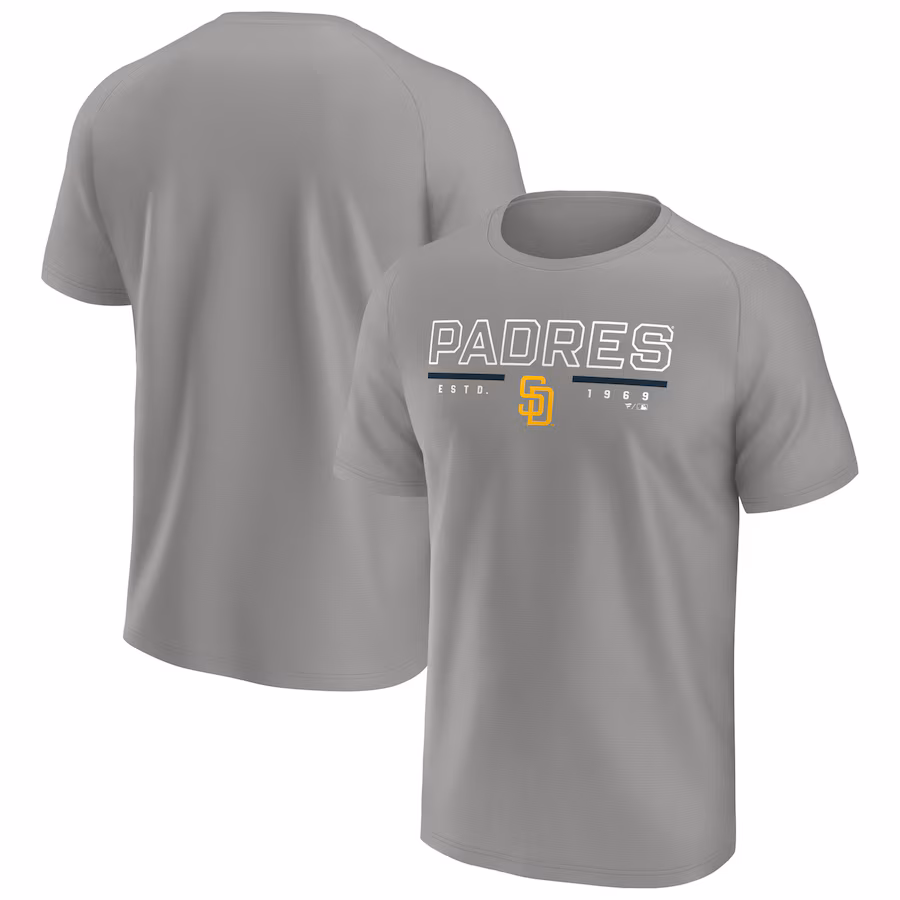 Men's San Diego Padres Fanatics Gray Raglan T-Shirt - Jersey