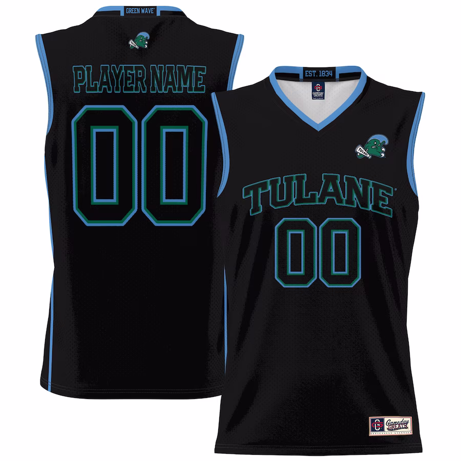 Tulane Green Wave GameDay Greats Youth NIL Pick-A-Player Lightweight Basketball Jersey - Black - Jersey