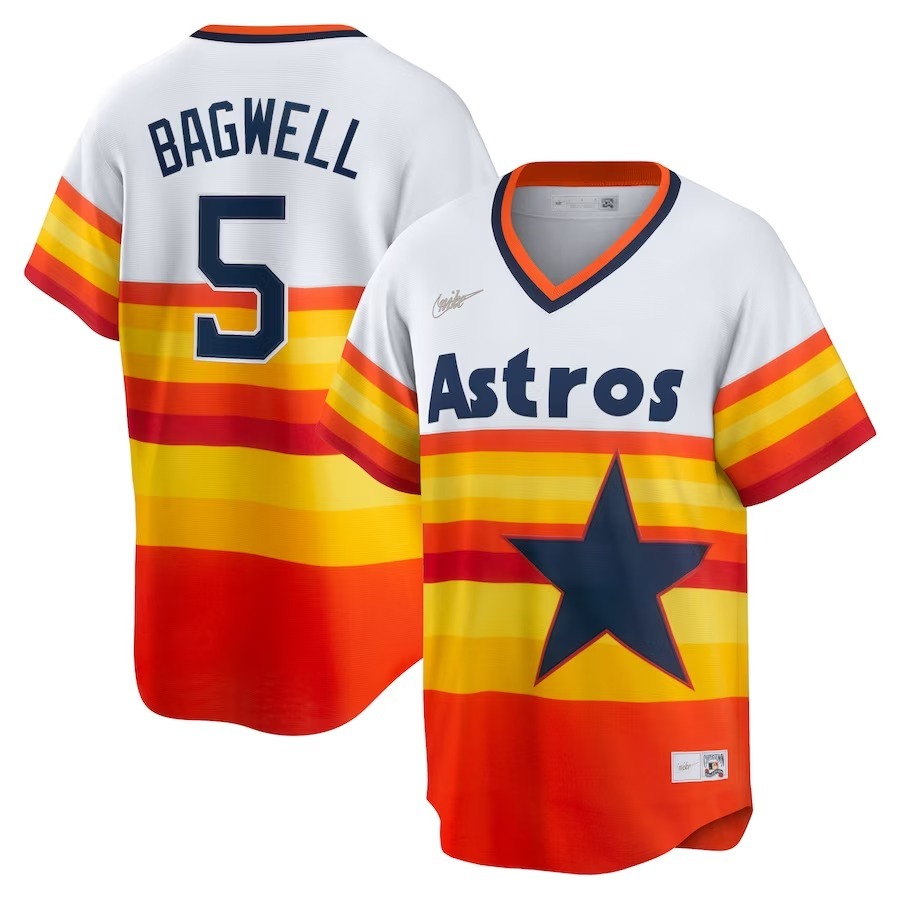 Men's Houston Astros Jeff Bagwell Nike White Home Cooperstown Collection Player Jersey - Jersey