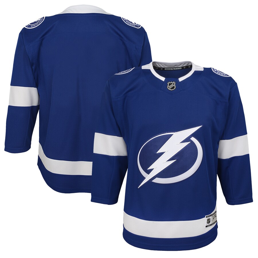 Youth Tampa Bay Lightning Blue Home Blank Premier Jersey - Jersey