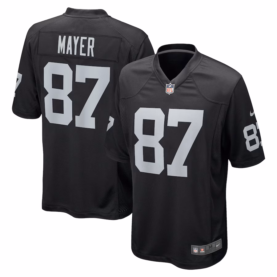 Men's Las Vegas Raiders Michael Mayer Nike Black Game Jersey - Jersey
