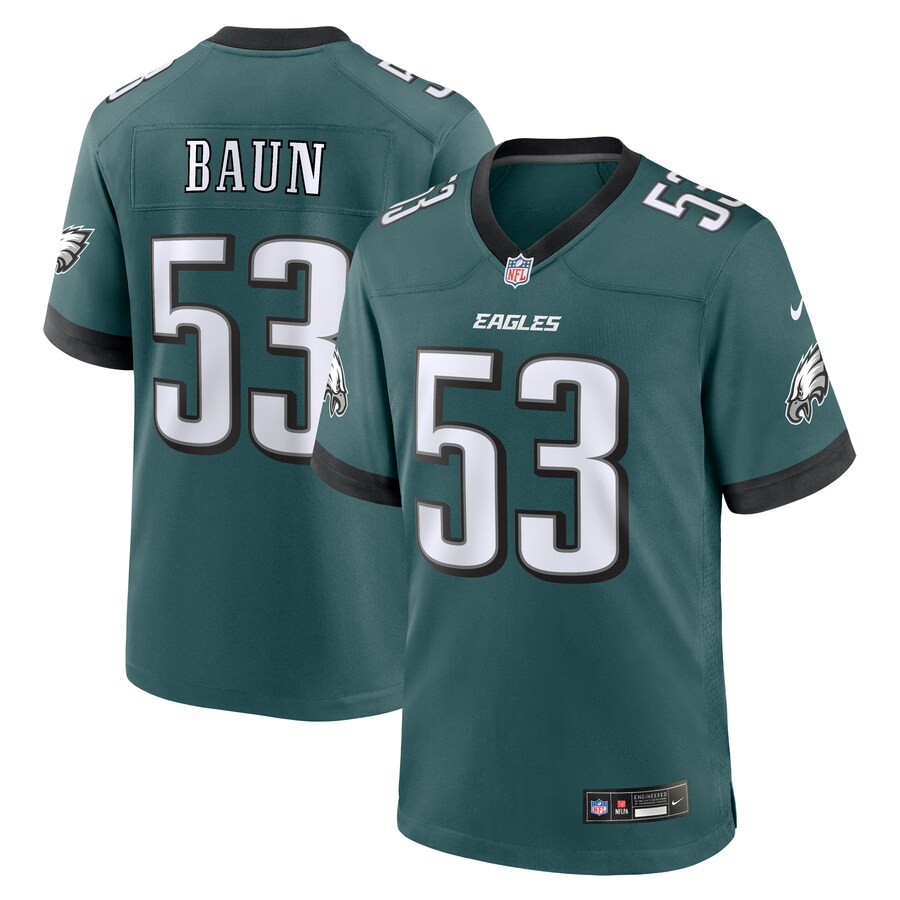 Men's Philadelphia Eagles Zach Baun Nike Midnight Green  Game Jersey - Jersey
