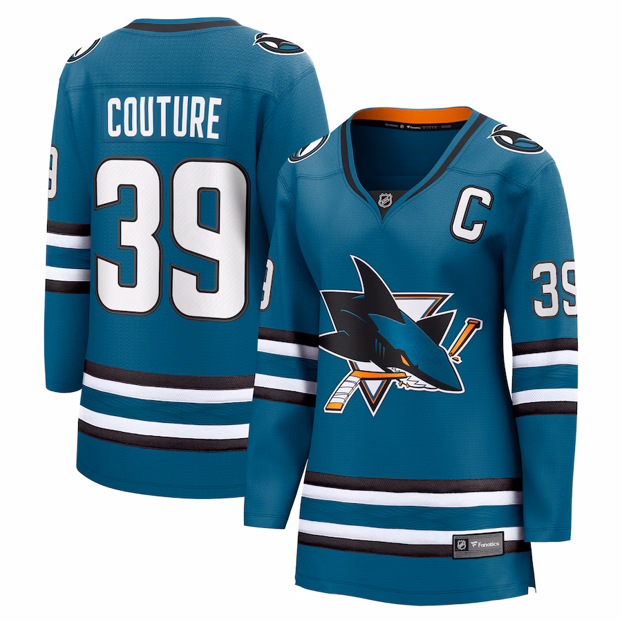 Women's San Jose Sharks Logan Couture Fanatics Teal Home Breakaway Player Jersey - Jersey